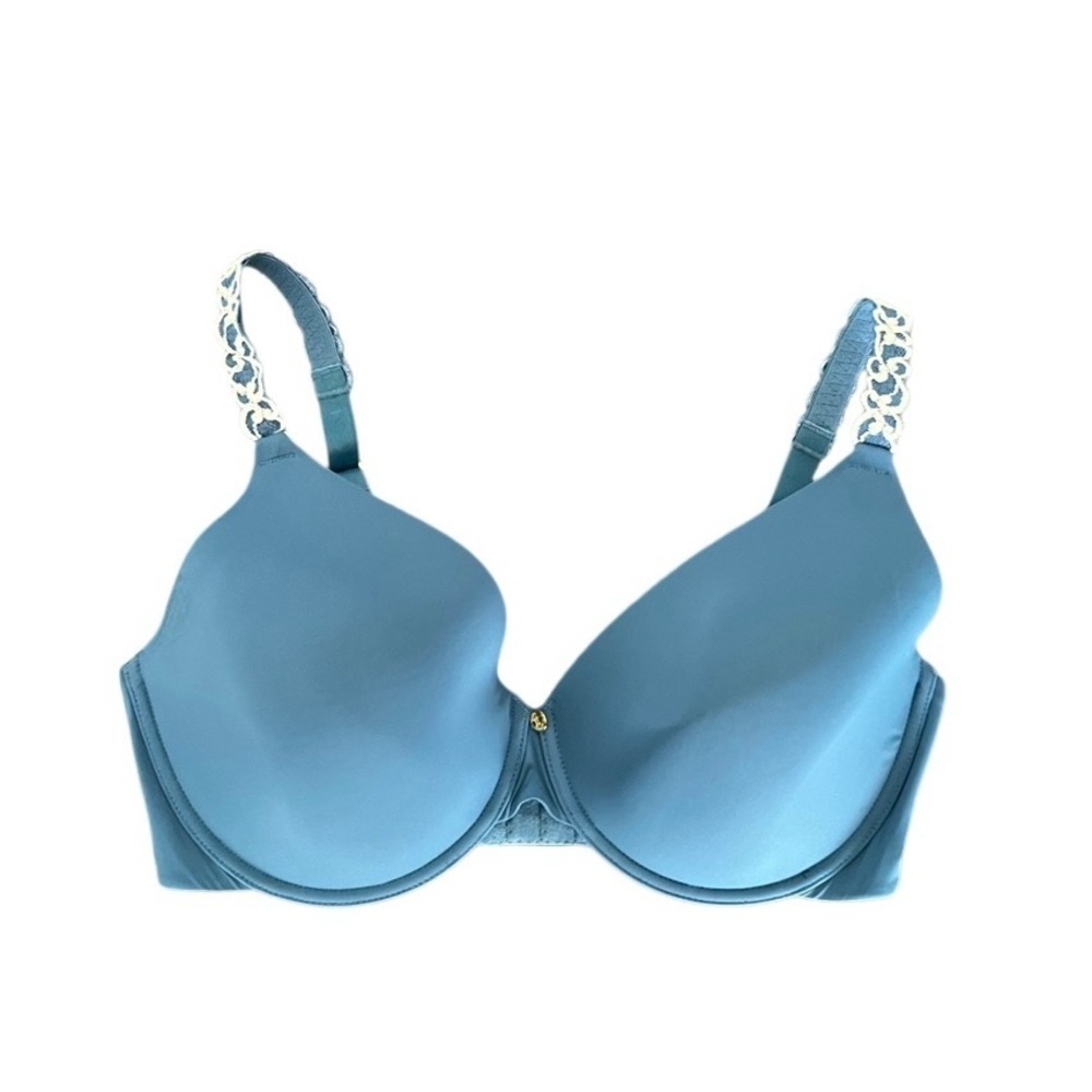 Natori Bra Women's 34DDD Pure Luxe Full Fit Bra in Blue Ivory Underwire